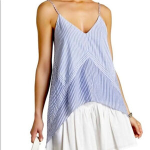BCBG Maxazria Cora‎ Striped Spaghetti Strap Tanj Top Women’s XS